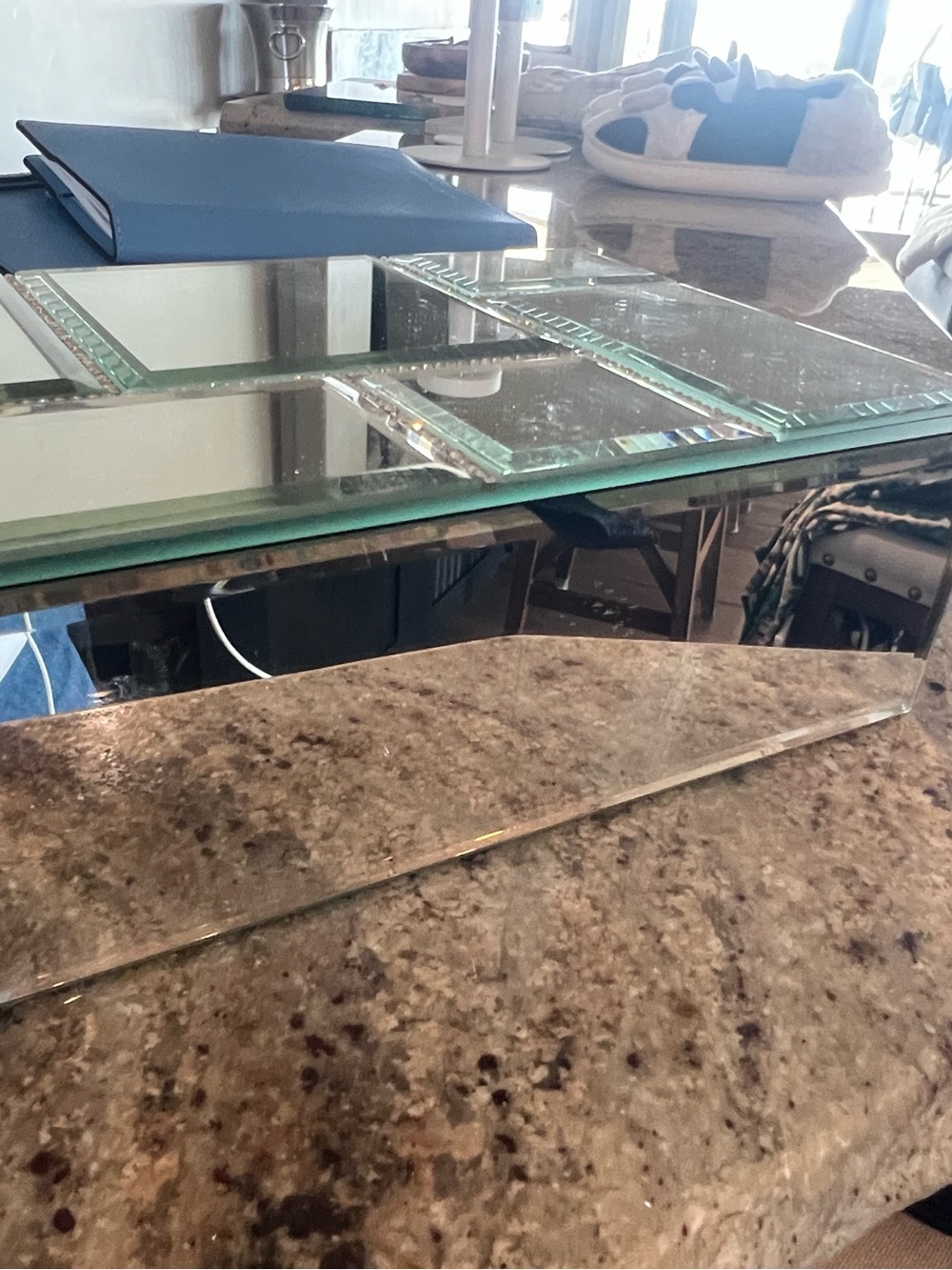 Jewelry Box  Bling Mirrored Glass Clear Mirror